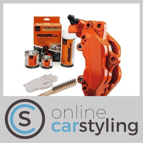FOLIATEC REMKLAUWLAKSET – FLAME ORANGE – 3 COMPONENTEN, Auto-onderdelen, Remmen en Aandrijving, Nieuw, Ophalen of Verzenden