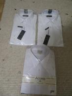 3 witte herenhemden, maat 42, Kleding | Heren, Overhemden, Ophalen, Nieuw, Wit, Halswijdte 41/42 (L)