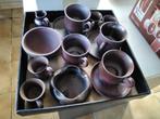 Calvados set. 4 tasjes en onderbordjes,4 Calvados glaasjes,, Ophalen, Zo goed als nieuw, Compleet servies