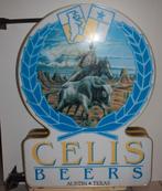 Hoegaarden/Celis Beers/Austin Texas/Ancienne publicité, Enlèvement, Utilisé, Panneau, Plaque ou Plaquette publicitaire, Autres marques