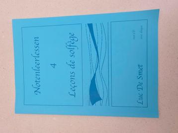 Notenleerlessen 4, Lecons de solfege, Luc De Smet met CD beschikbaar voor biedingen