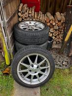 Aluminium wielen 4x100 met Hankook banden, Auto-onderdelen, Banden en Velgen, Ophalen, Gebruikt, 15 inch, Banden en Velgen