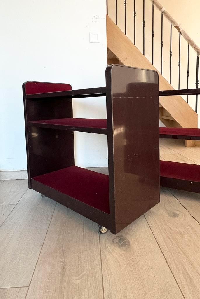 Vintage mobiele boekenkast, Antiek en Kunst, Curiosa en Brocante, Ophalen