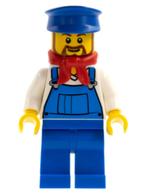 Lego figuur trn228 Cargo Train Driver / B1-2, Ophalen of Verzenden, Zo goed als nieuw, Losse stenen, Lego