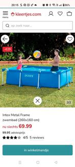 Intex zwembad 2,6L x 1,6B x 0,65H meter 2282l, Tuin en Terras, Zwembaden, Ophalen, Gebruikt