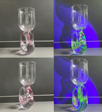 Uniek glas uranium (stijl Jozefina Krosno)