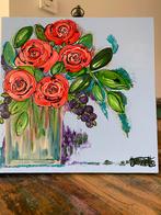 Roses dans un vase, Antiquités & Art, Art | Peinture | Moderne, Envoi