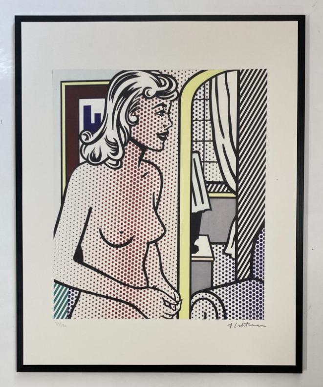 Roy Lichtenstein: lithografie verkocht ingelijst, Antiek en Kunst, Kunst | Litho's en Zeefdrukken, Ophalen of Verzenden