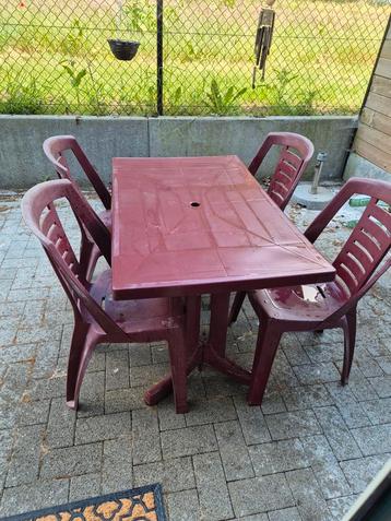 Tuinset met 4 stoelen., Tuin en Terras, Tuinsets en Loungesets, Ophalen, Gebruikt
