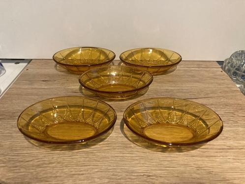 Set van 5 vintage ovale glazen ramekins uit de jaren 70, Antiek en Kunst, Antiek | Glaswerk en Kristal, Ophalen of Verzenden