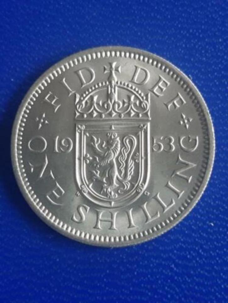 1953 Engeland 1 shilling Elizabeth II, Postzegels en Munten, Munten | Europa | Niet-Euromunten, Losse munt, Overige landen, Verzenden