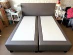 Boxspring 180x200 met hoofdbord, Huis en Inrichting, Slaapkamer | Boxsprings, Ophalen, Bruin, Tweepersoons, Zo goed als nieuw