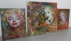 Triptyque Marilyn Monroe, œuvre unique d'une artiste belge, Enlèvement ou Envoi