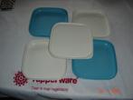 Tupperware stapelbare beleg pick-nick schaaltjes met 1 dekse, Huis en Inrichting, Ophalen of Verzenden, Gebruikt, Wit