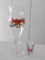 6 nieuwe Hopusglazen met bijhorende gistglaasjes, Ophalen, Glas of Glazen, Nieuw, Glas