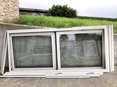 7 aluminium ramen met hoogrendementsbeglazing (lot of apart), Doe-het-zelf en Bouw, Glas en Ramen, Gebruikt, Gevelraam of Ruit
