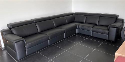 Hoeksalon volledig in Leder en zo goed als nieuw, Huis en Inrichting, Zetels | Complete zithoeken, Zo goed als nieuw, Leer, Ophalen