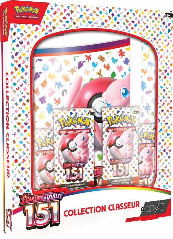 Pokémon - Coffret 151 - Collection Classeur Mew + 4 Boosters, Hobby en Vrije tijd, Verzamelkaartspellen | Pokémon, Nieuw, Boosterbox