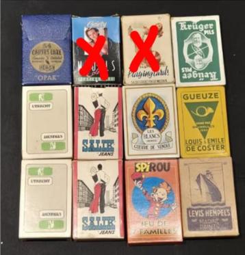 16 jeux de cartes publicitaires, Enlèvement