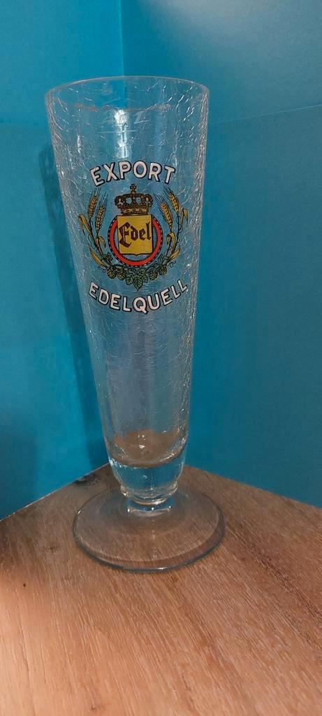 Vooroorlogs Craquelé Flut Export Edelquell Tongeren, Verzamelen, Biermerken, Ophalen of Verzenden