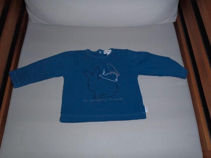 t-shirt longues manches bleu taille 62, Enfants & Bébés, Vêtements de bébé | Taille 62, Comme neuf, Garçon, Pull ou Veste, Enlèvement ou Envoi