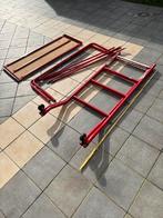 Verrijdbare Stelling H=1m50, Br=0,5m en L=1m23, Doe-het-zelf en Bouw, Steigers, Ophalen, Gebruikt, Rolsteiger of Kamersteiger