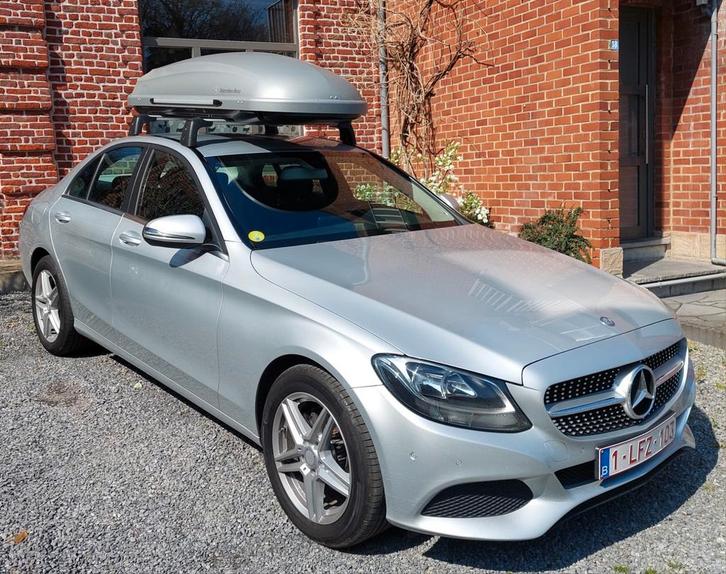 Barres et coffre de toit pour Mercedes classe C berline w205, Auto diversen, Dakkoffers, Zo goed als nieuw, Ophalen