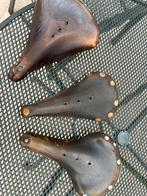3 lederen zadels oa Brooks, Fietsen en Brommers, Verzenden, Gebruikt, Oldtimer, Zadel