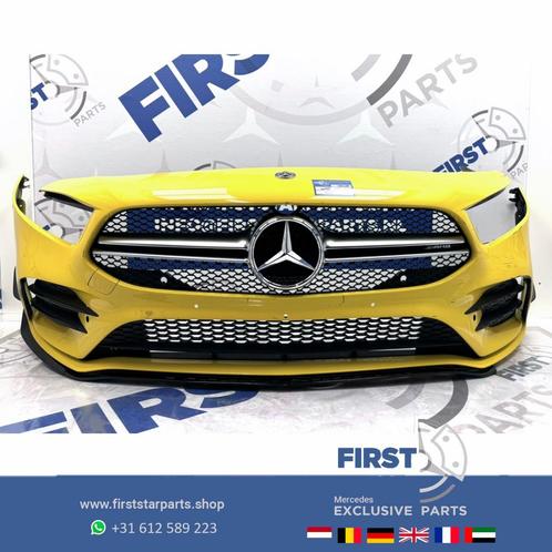 W177 A KLASSE 2021 A35 PERFORMANCE AMG VOORBUMPER GEEL AERO, Auto-onderdelen, Carrosserie, Bumper, Mercedes-Benz, Voor, Gebruikt