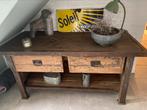 Oude stoere industriële werkbank, Doe-het-zelf en Bouw, Werkbanken, Ophalen, Gebruikt, 120 tot 170 cm