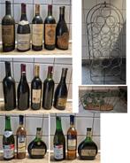 Oude flessen wijn , wijn rek , wijn korfje, Verzamelen, Wijnen, Ophalen, Overige typen, Vol