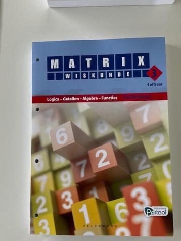 Wiskunde Matrix 3A Logica/Getallen/Algebra/Functies CORRECTI, Enlèvement ou Envoi, Comme neuf, Secondaire, Pelckmans