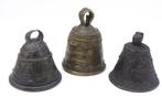 Art Africain - 3 cloches en bronze du Mali - Dogon, Bronze, Enlèvement ou Envoi