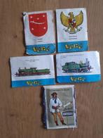 5 étiquettes VINTAGE pour boîtes d'allumettes : Trains/Végé/, Envoi, Utilisé, Boîtes ou marques d'allumettes