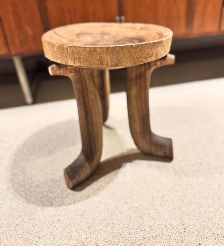 Ethiopisch houten stoeltje, Antiek en Kunst, Antiek | Meubels | Stoelen en Sofa's, Ophalen of Verzenden