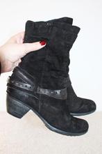 Belles bottes moda en daim noir - s28 (taille 38) €30, -, Moda -, Comme neuf, Boots et Botinnes, Noir