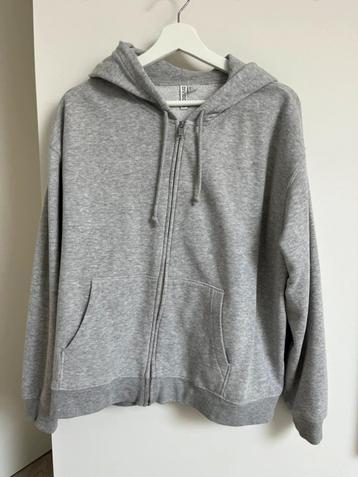H&M : grijs hoodie sweatshirt vest kap ritssluiting, mt M beschikbaar voor biedingen
