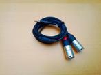 Minijack to 2x XLR- kabel, Nieuw, Ophalen of Verzenden, Minder dan 2 meter