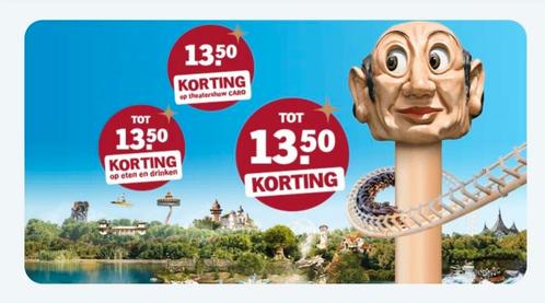 AH Efteling digitale spaarkaarten € 13,50 korting p.p.!, Tickets en Kaartjes, Kortingen en Cadeaubonnen