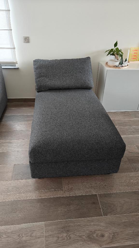 Ikea vimle chaise longue middengrijs, Maison & Meubles, Canapés | Sofas & Chaises Longues, Utilisé, Autres dimensions, Moins de 150 cm