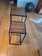 bijzettafeltjes, Huis en Inrichting, Tafels | Bijzettafels, Ophalen, Zo goed als nieuw, Vierkant, Overige materialen