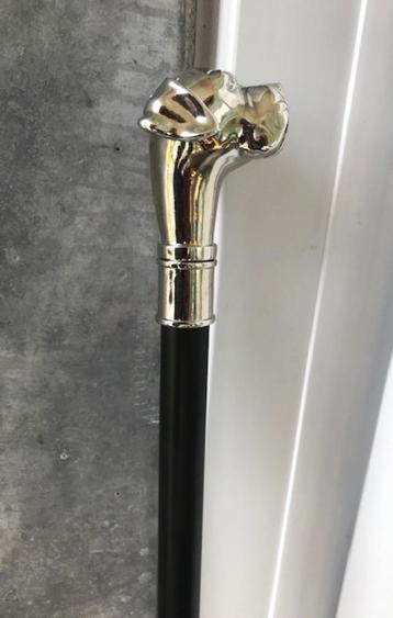 Wandelstok hondenkop verzilverd✨😍🐶🐶😎🤗🎁👌 beschikbaar voor biedingen