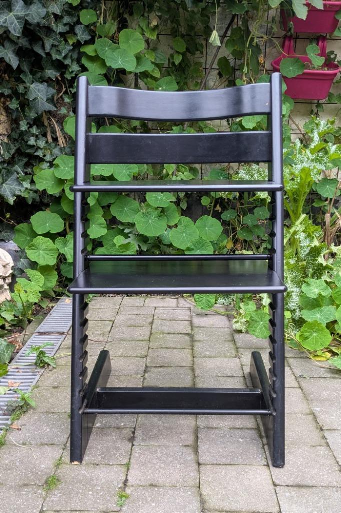 Stokke Tripp Trapp Zwart, Kinderen en Baby's, Kinderstoelen, Gebruikt, Meegroeistoel, Ophalen of Verzenden