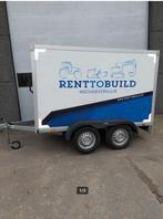 Gesloten 750kg aanhangwagen te huur, Ophalen of Verzenden, Zo goed als nieuw