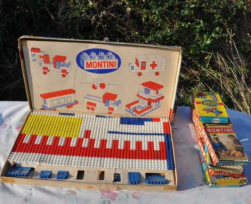 jeu de construction brique montini vintage, Antiek en Kunst, Antiek | Speelgoed, Ophalen of Verzenden