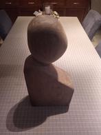Sculptuur hoofd/buste in oude eik, Maison & Meubles, Accessoires pour la Maison | Colonnes & Piliers, Comme neuf, Enlèvement