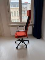 Design bureaustoel – ergonomisch model hoge rug & hoofdsteun, Huis en Inrichting, Bureaustoelen, Ophalen, Oranje, Zo goed als nieuw
