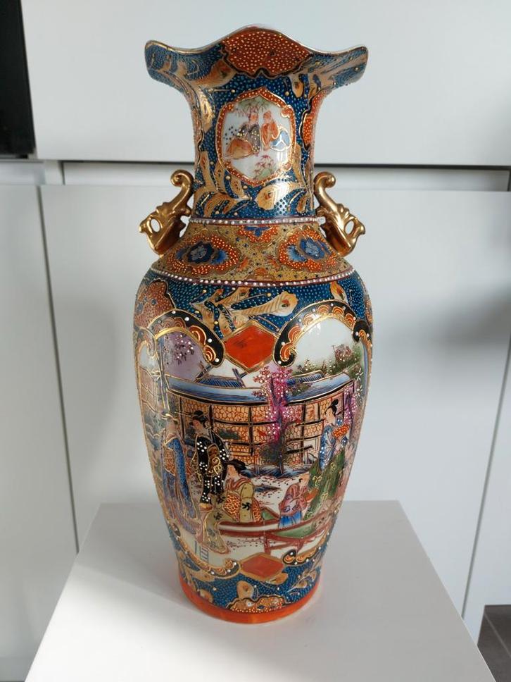 Chinese Vaas Satsuma-stijl., Antiek en Kunst, Antiek | Vazen, Ophalen