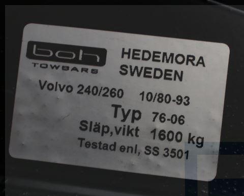 Volvo Trekhaak 240+260+245 1981+ max 1600kg EU goedkeuring 9, Auto-onderdelen, Trekhaken
