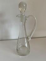 Oliekannetje glas met stop. Rond, Hoogte 23cm., Ophalen, Gebruikt, Overige typen